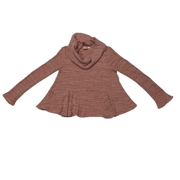 Anthropologie Postmark Maurisa Cowlneck Waffle Knit Top - Pink - Small - Picture 13 of 16